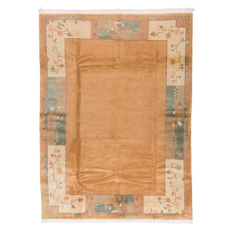 TUFENKIAN HAND KNOTTED TIBETAN RUG, SETANA, ORANGE