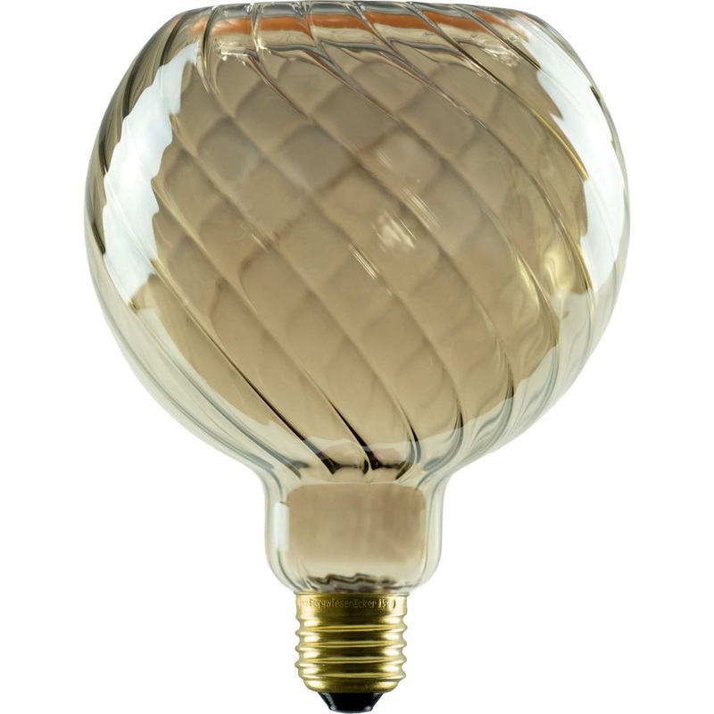 Segula Floating Twisted LED Globe E27 Smokey-Grey