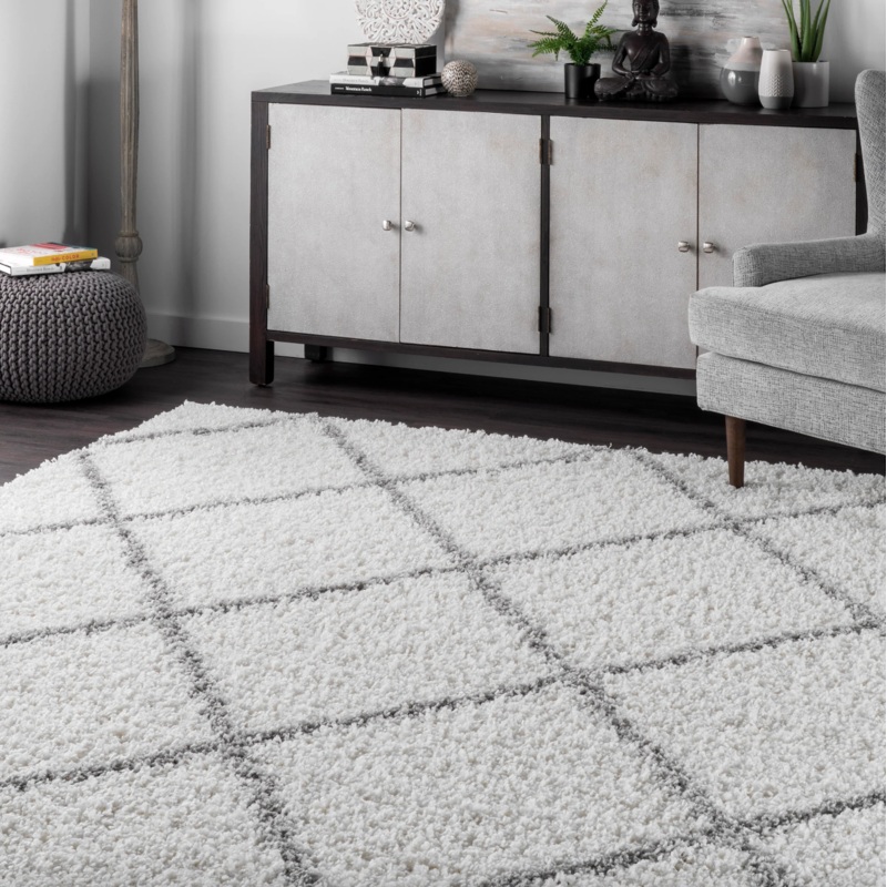 4′ x 6′ Tess Moroccan Shag Area Rug – Gray