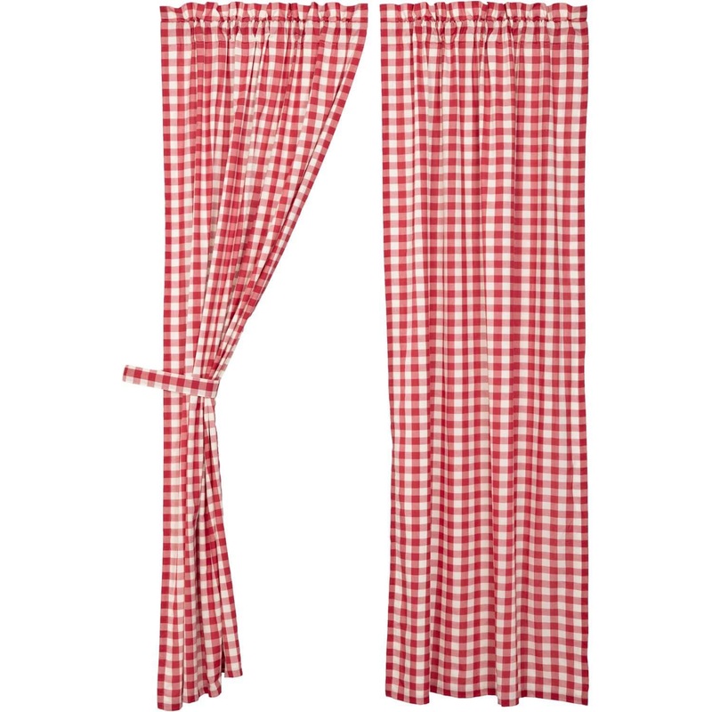 Annie Buffalo Red Check Panel Set of 2 84×40