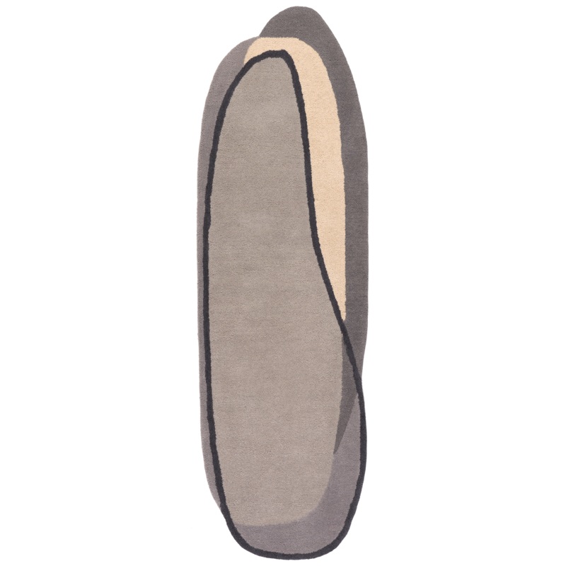 Greenwich Abstract Wool Rug | Grey