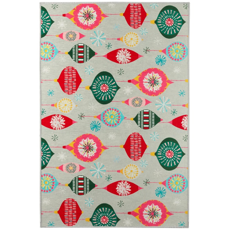 Ornaments Machine Washable Rug | Multi