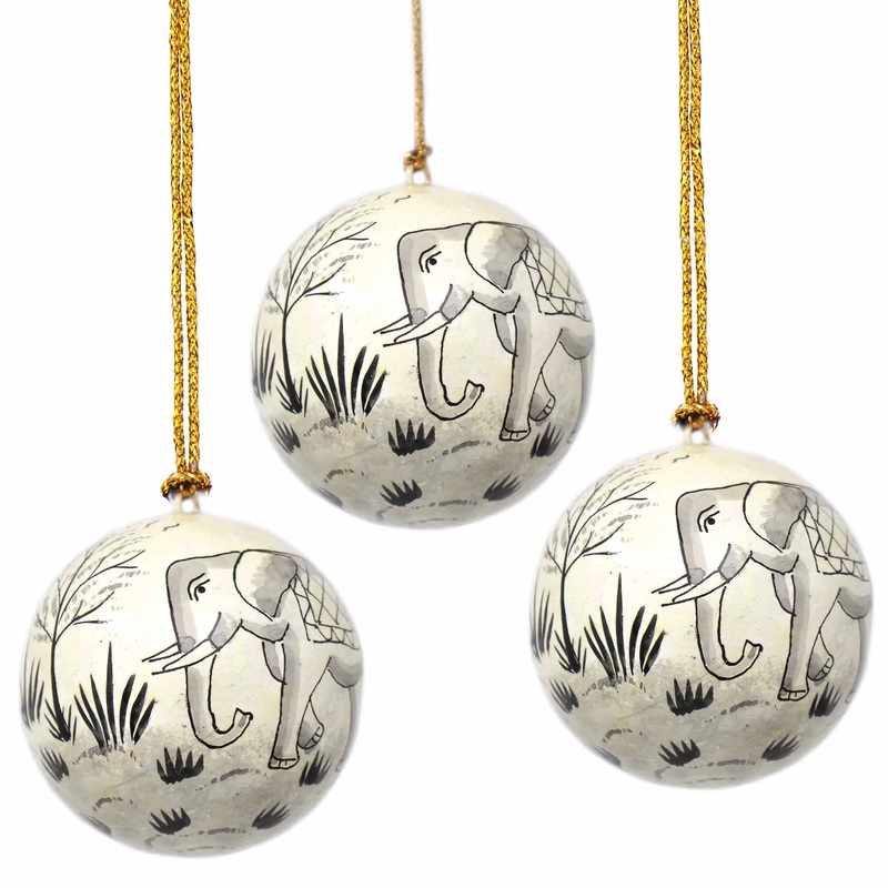 Handpainted Ornament Elephant – Pack of 3