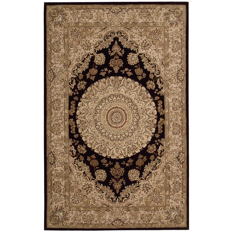 Nourison Nourison 2000 5’6″ x 8’6″ Black Traditional Indoor Rug