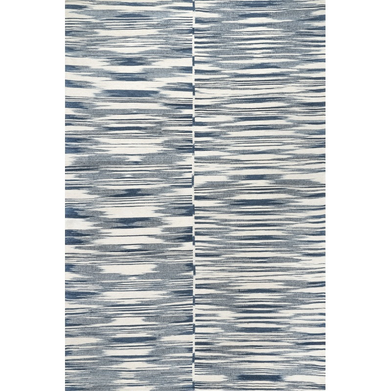 Arlette Wool-Blend Abstract Rug | Blue