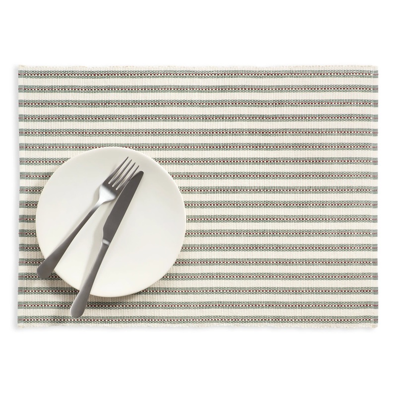 Bell Stripe Placemat Set of 4 | Green