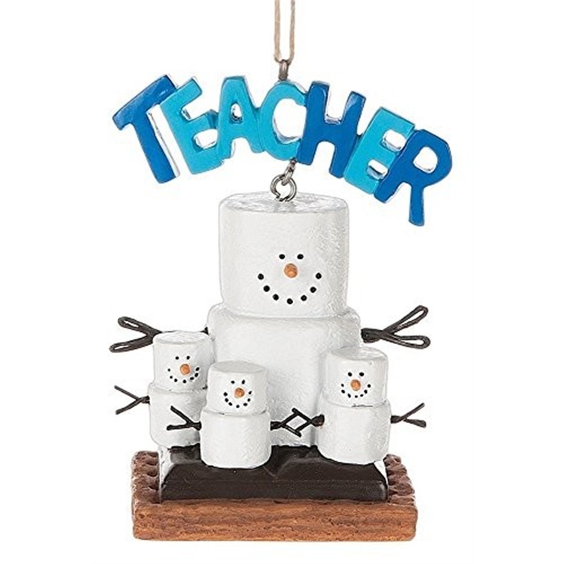 Midwest-CBK Smores Teacher Banner and Students Christmas Ornament Figurine