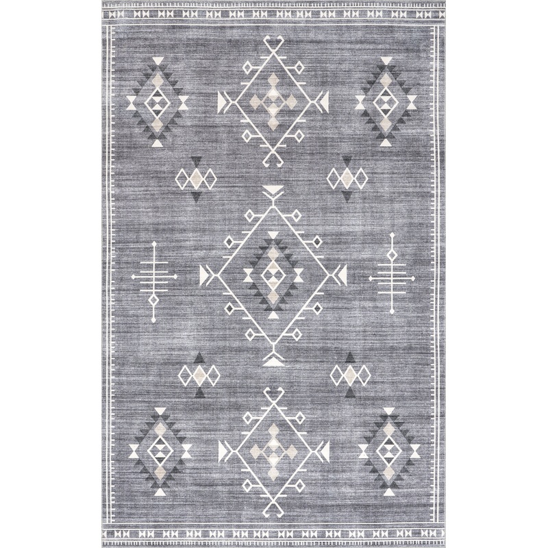 Poppy Persian Washable Rug | Grey