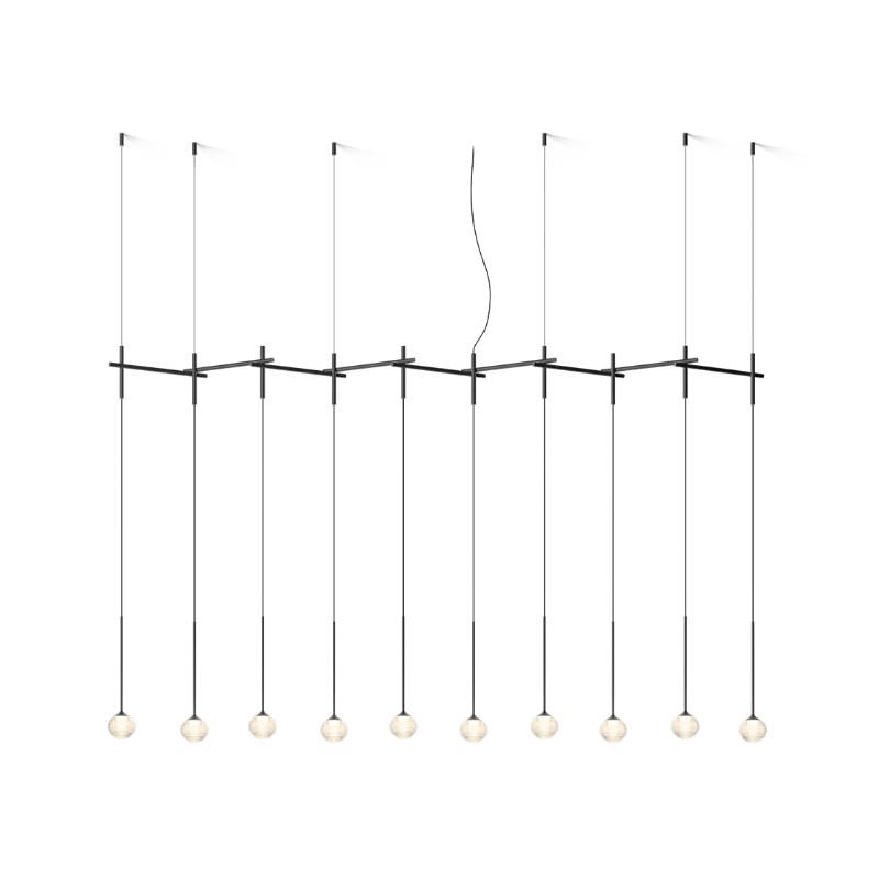 Vibia 0837 Algorithm 10-lt 84″ LED Multi-Light Pendant