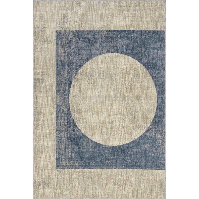 Nyra Mid-Century Modern Geometric Area Rug | Blue