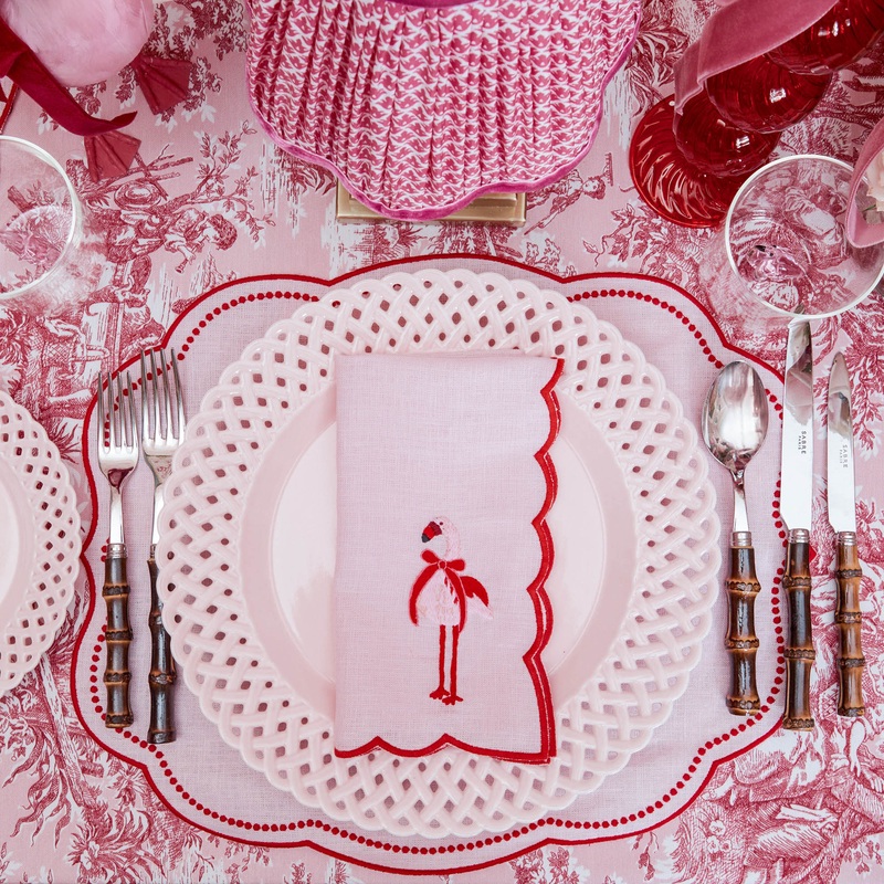 Pink Eloise Placemats & Faye Flamingo Napkins (Set of 4)