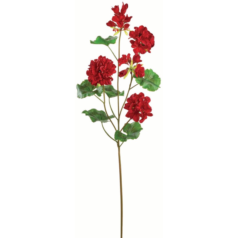 Real Touch Red Geranium Spray