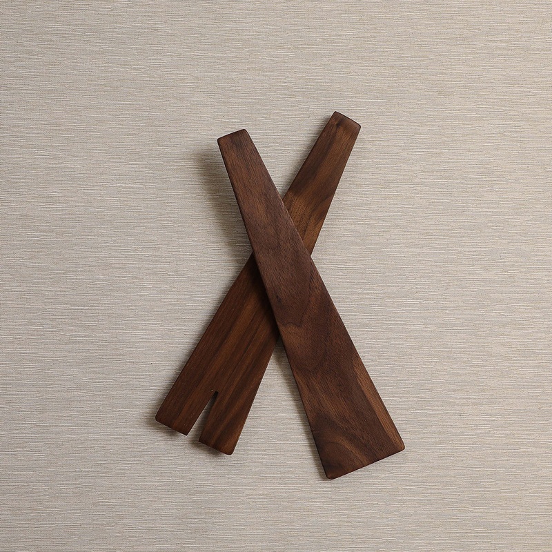 Walnut salad servers