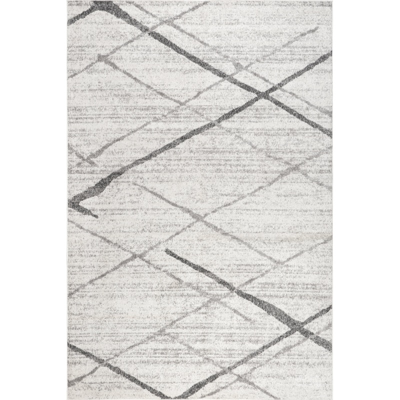 Broken Lattice Rug | Grey