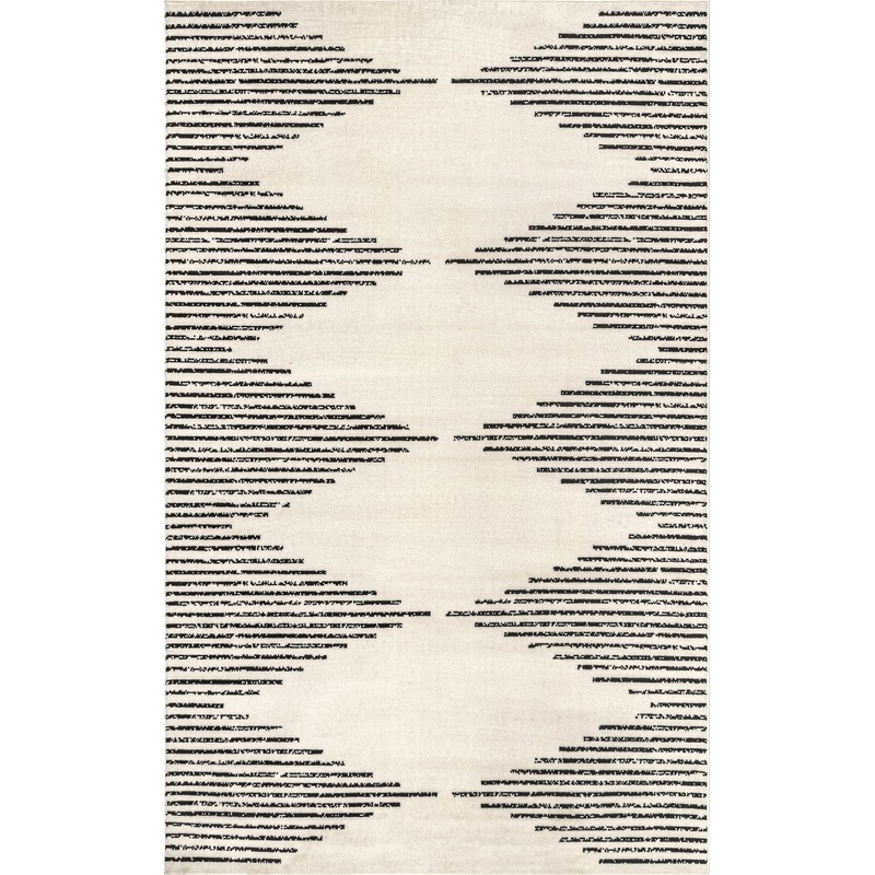 Diamond Pinstripes Rug | Black
