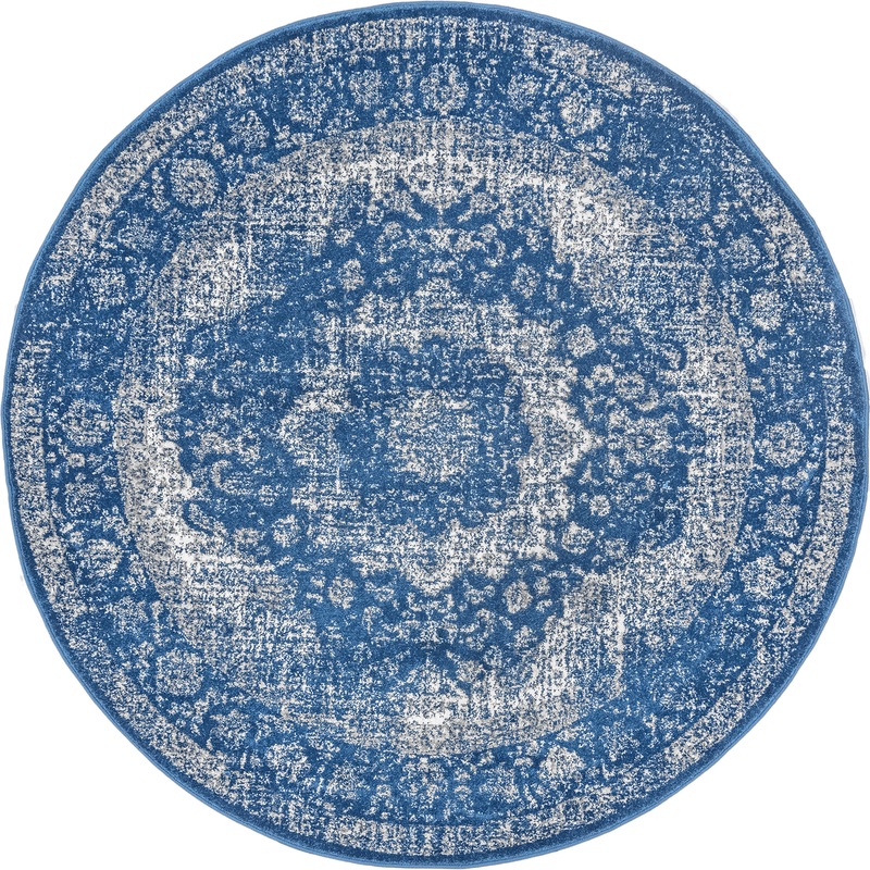 Distressed Persian Rug | Dark Blue