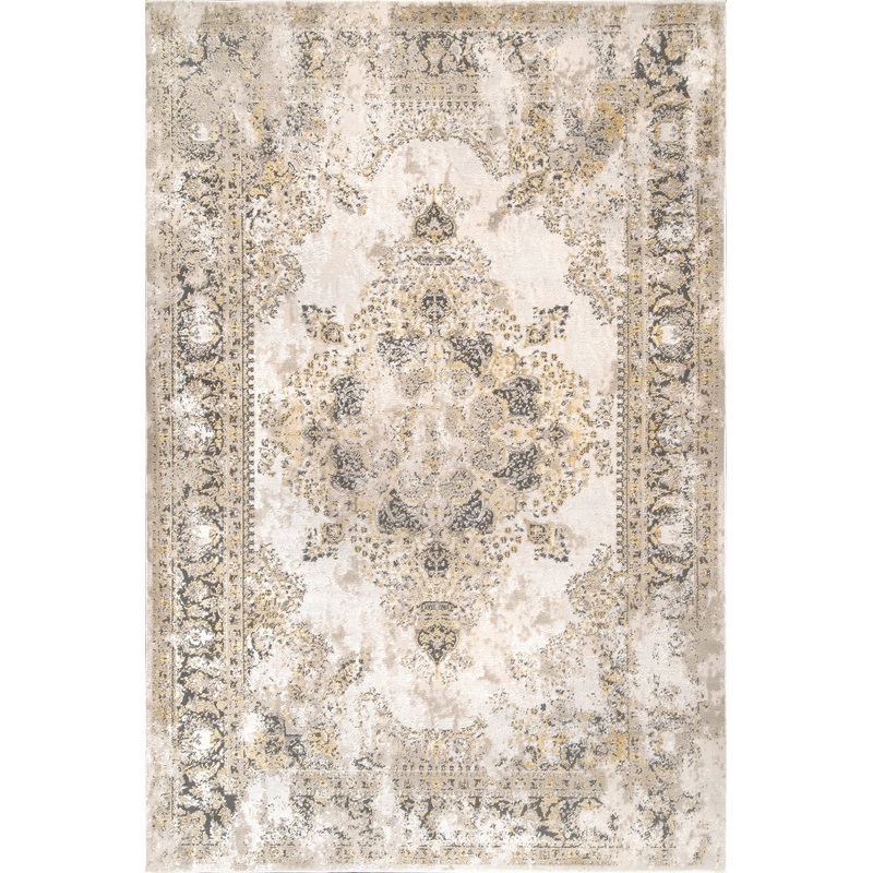 Milky Medallion Rug | Gold