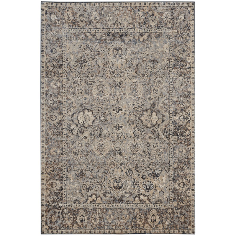 Nourison Home Malta 3’11” x 5’7″ Slate Vintage Indoor Rug