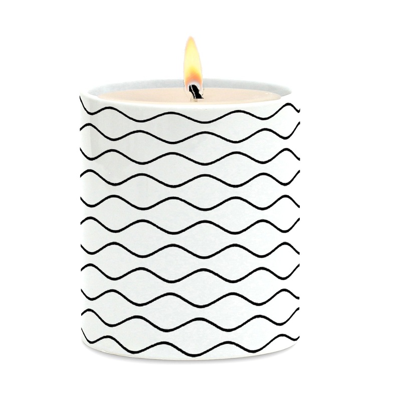SUBLIMART: Line Art – Porcelain Soy Wax Candle (Design #LIN09)
