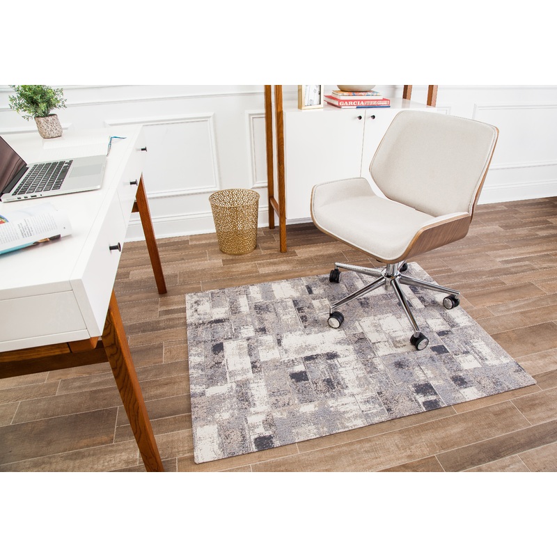 Aarhus 1/4 Chair Mat Brown & Gray