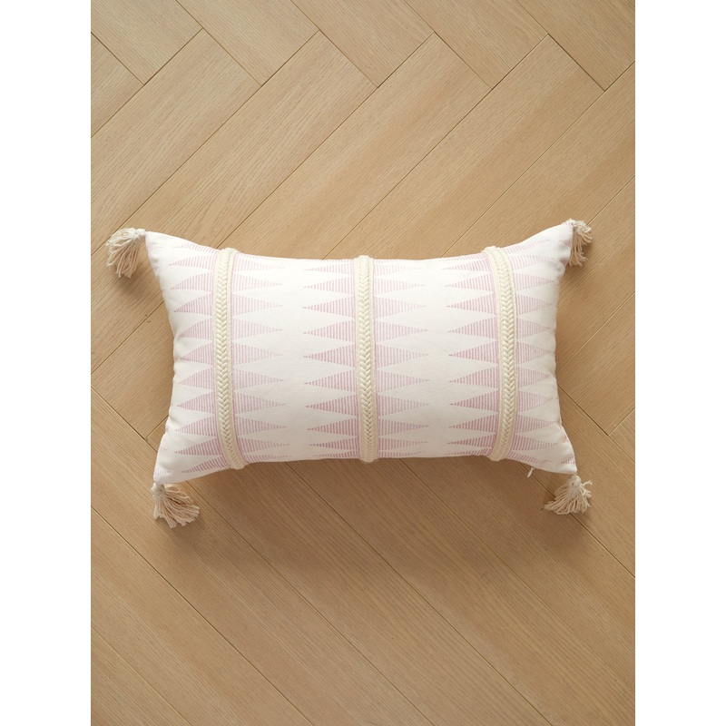Blush and Ivory Lumbar Pillow