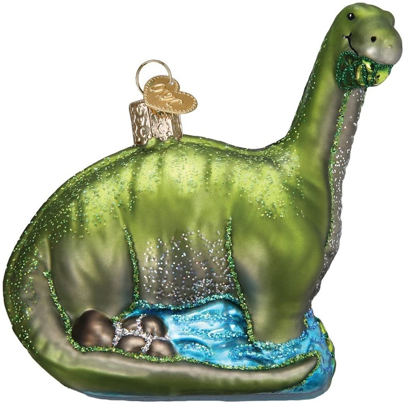 Old World Christmas Glass Blown Brontosaurus Ornament