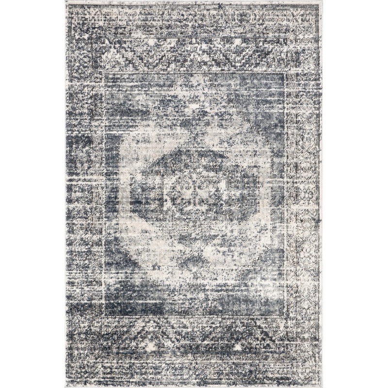 Barbed Iris Medallion Rug | Blue
