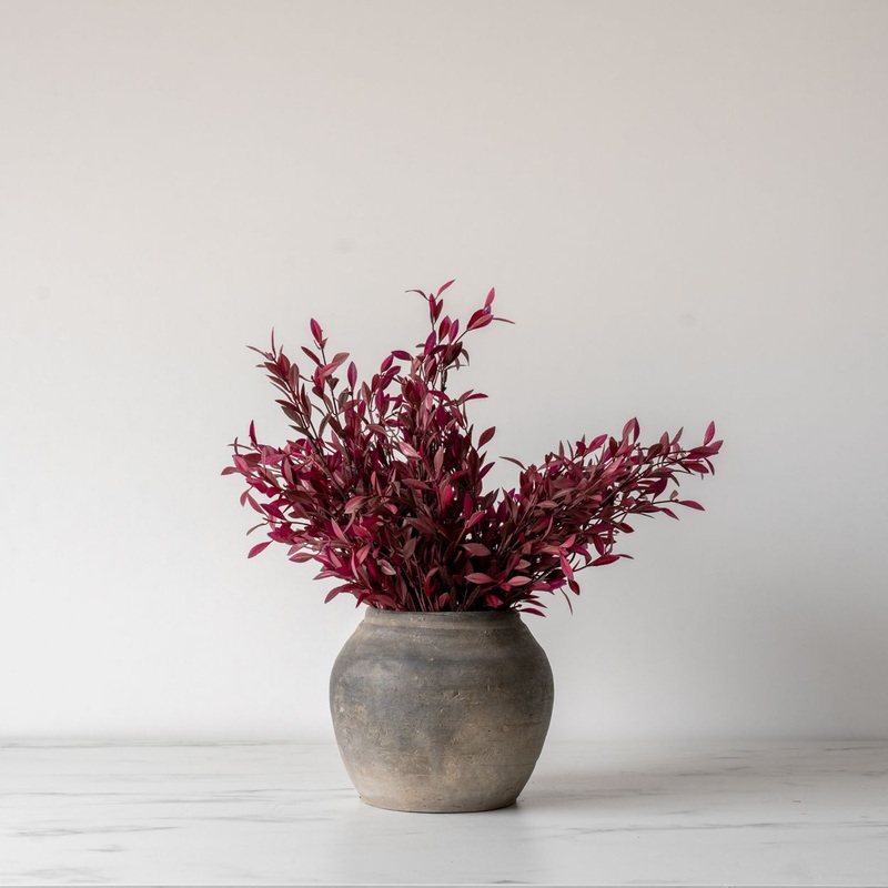 Faux Burgundy Willow Spray