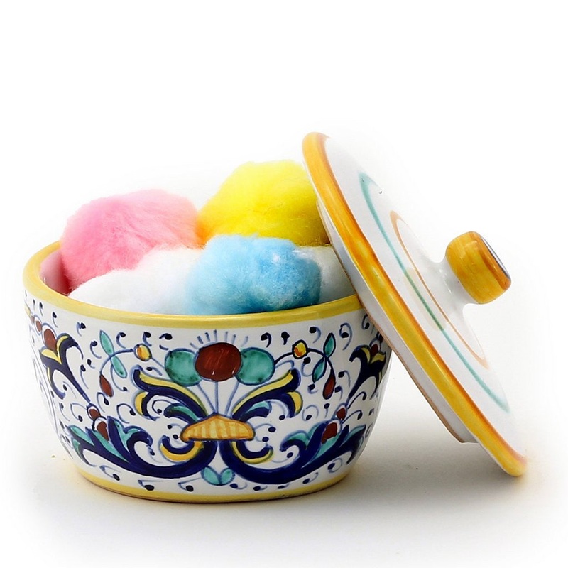 RICCO DERUTA CLASSICO: Round Jar w lid Cotton Balls, Sugar, Sauces etc