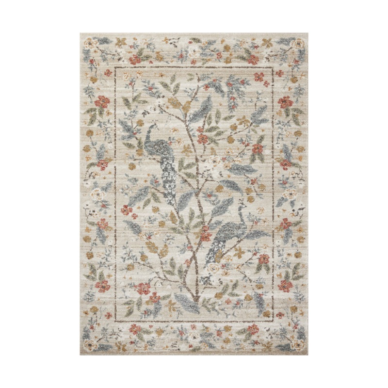 Rifle Paper Co. x Loloi Laurel Peacock Garden Cream Rug