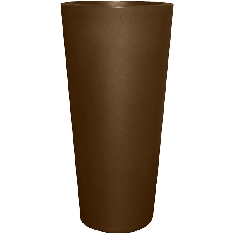 Tusco Products CTR20ES Cosmopolitan Round Garden Planter, Espresso, 10″