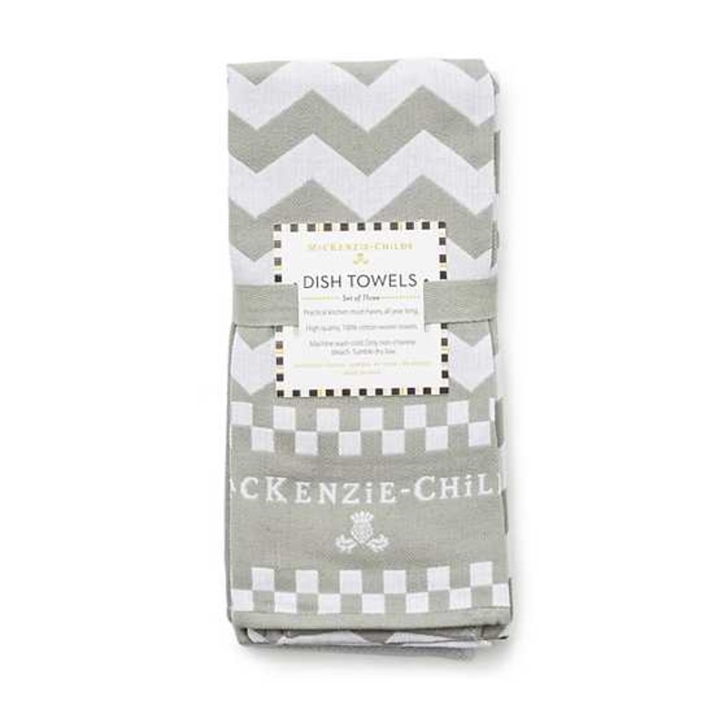 Zig Zag Dish Towels – Sterling – Set of 3