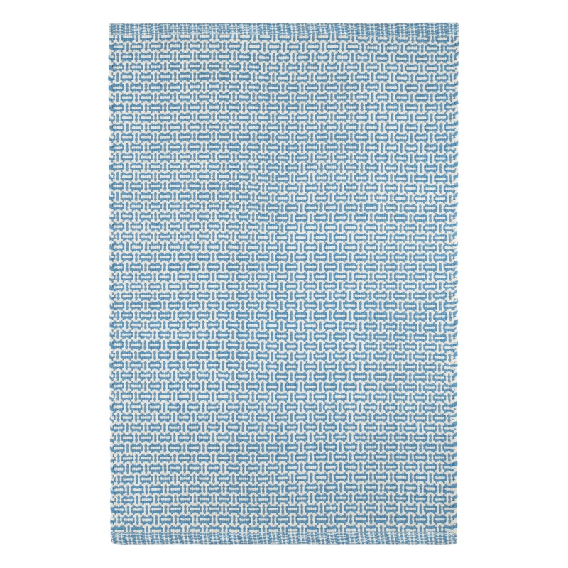 Miss Muffet Handwoven Cotton Rug | French Blue