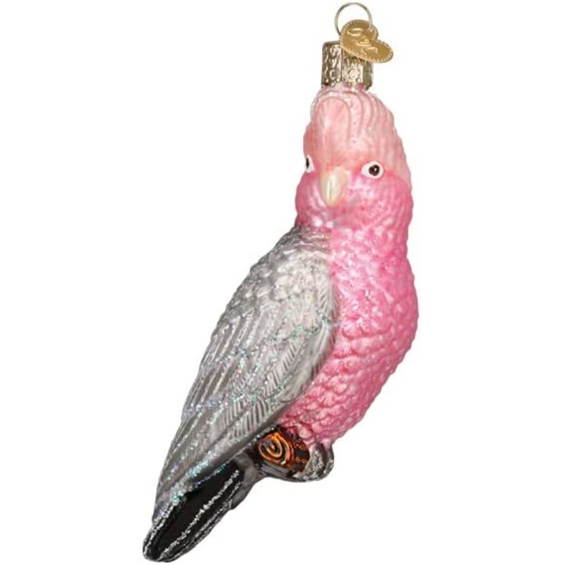 Old World Christmas Blown Glass Ornament for Christmas Tree, Rose-Breasted Cockatoo