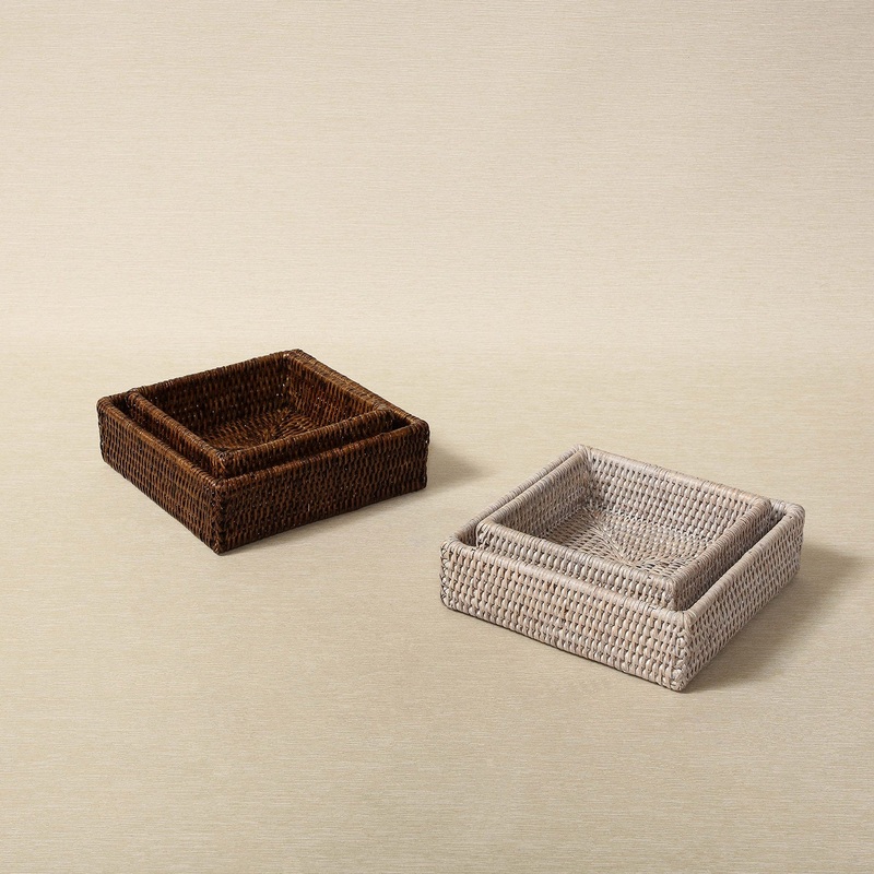 Rattan napkin tray