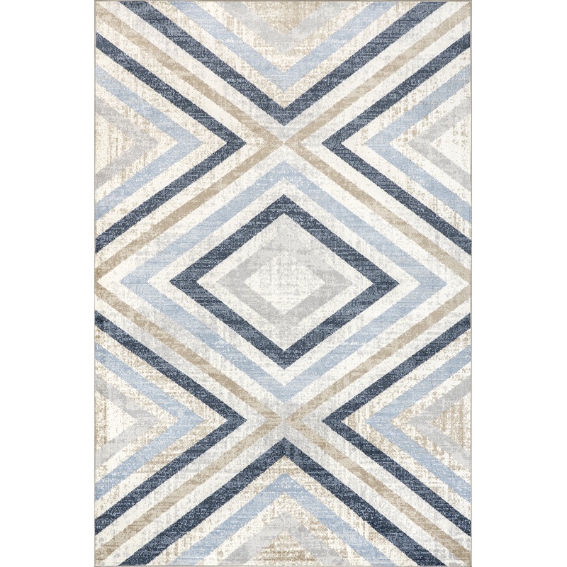 Reeba Washable Distressed Rug | Blue