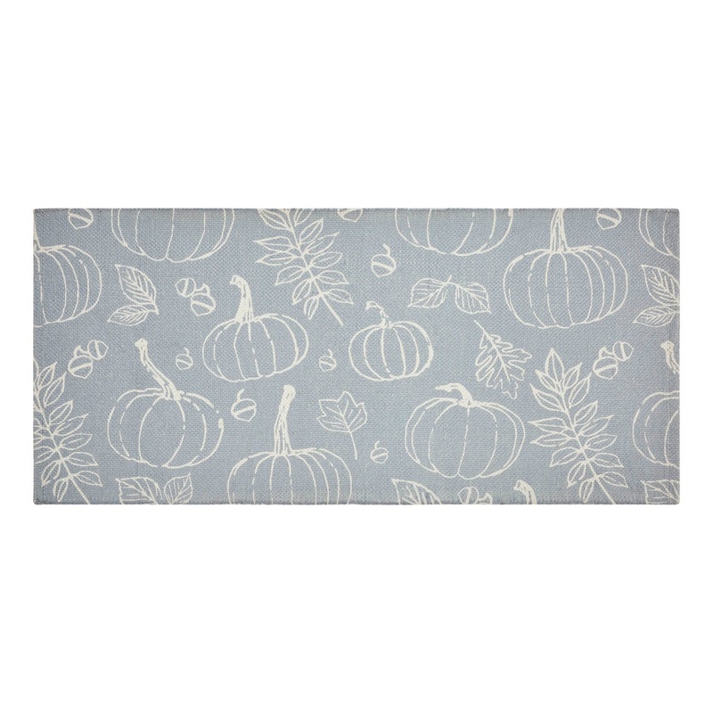 Silhouette Pumpkin Grey Indoor/Outdoor Rug Rect 17×36