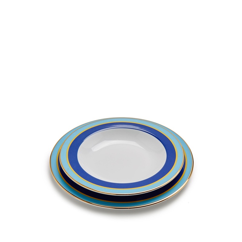 Soup & Dinner Plate Set Rainbow Blu