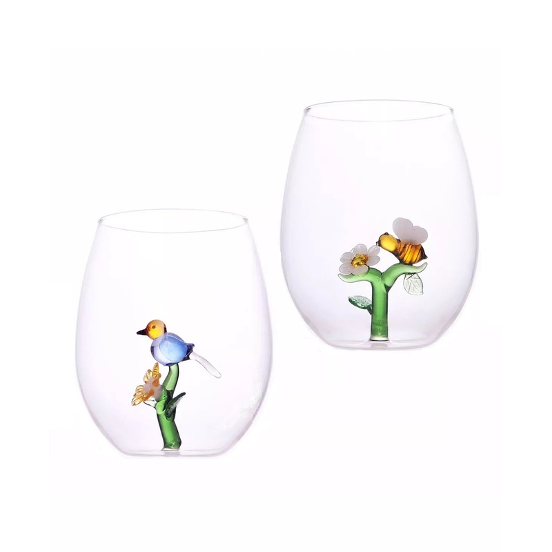 Botanical Water/Wine Glass Set/2
