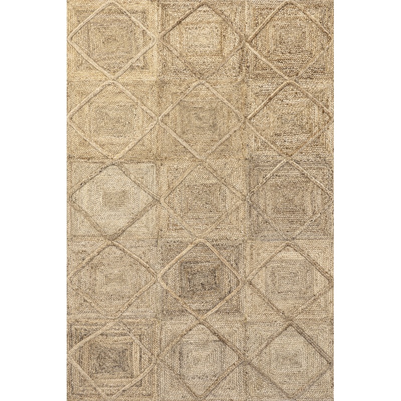 Maitilde Jute Textured Diamond Rug | Natural
