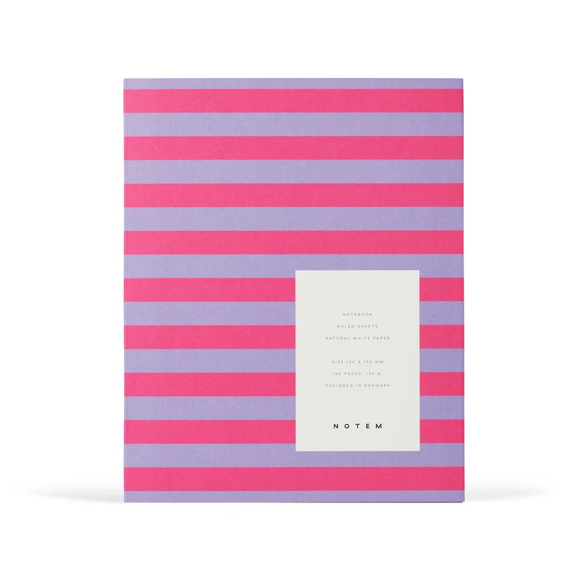 UMA Notebook, Medium – Lavender Stripe