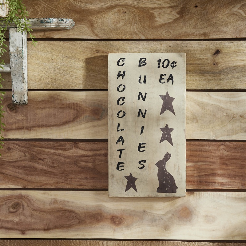 Chocolate Bunnies Wooden Sign 15×8