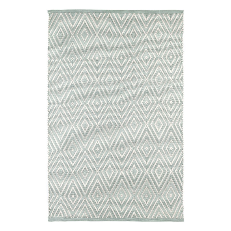 Diamond Handwoven Indoor/Outdoor Rug | Light Blue/Ivory