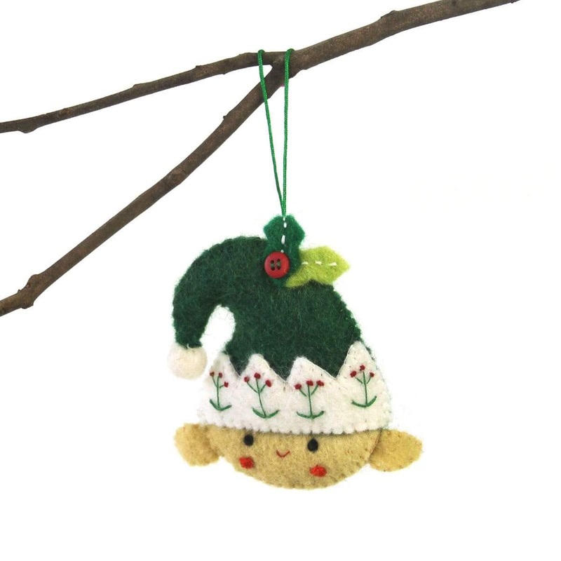 Hand Felted Christmas Ornament: Elf – Global Groove (H)