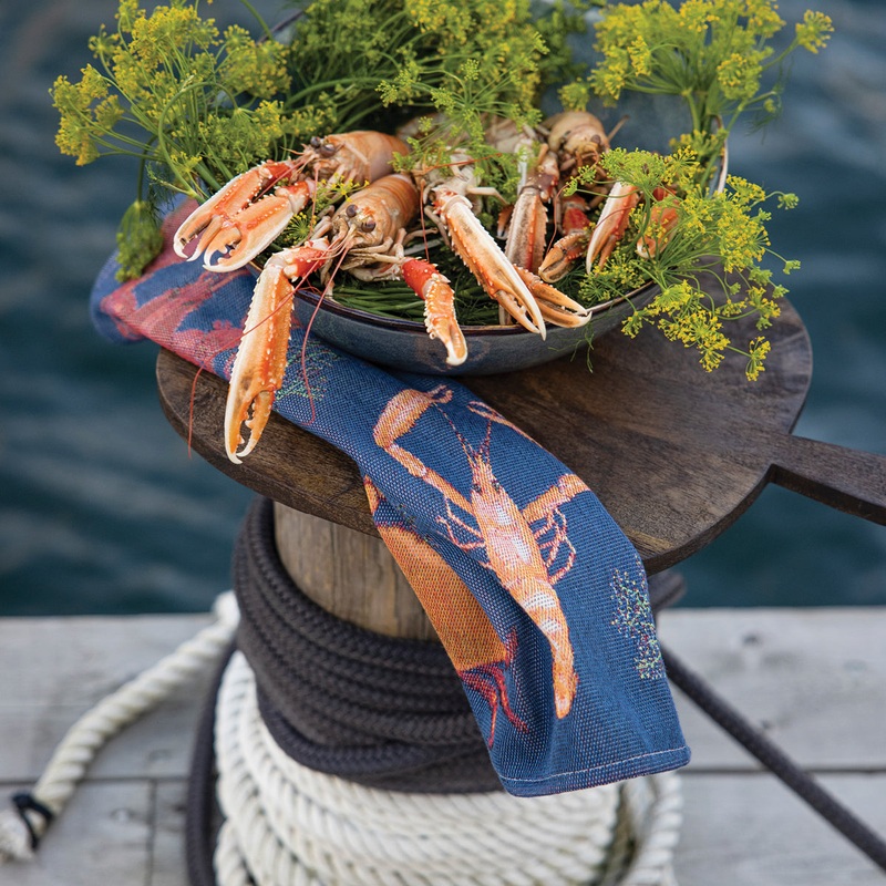 Skaldjursfest Organic Cotton Woven Table & Kitchen Textiles Collection