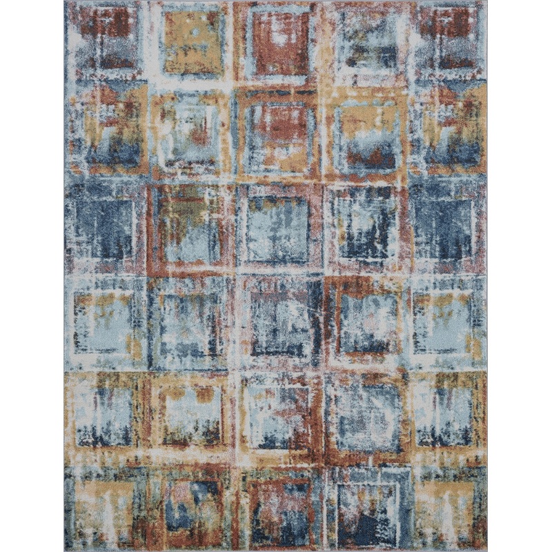 Tayse Abstract Area Rug REI13-Rowan Contemporary Cut Pile Indoor Polypropylene