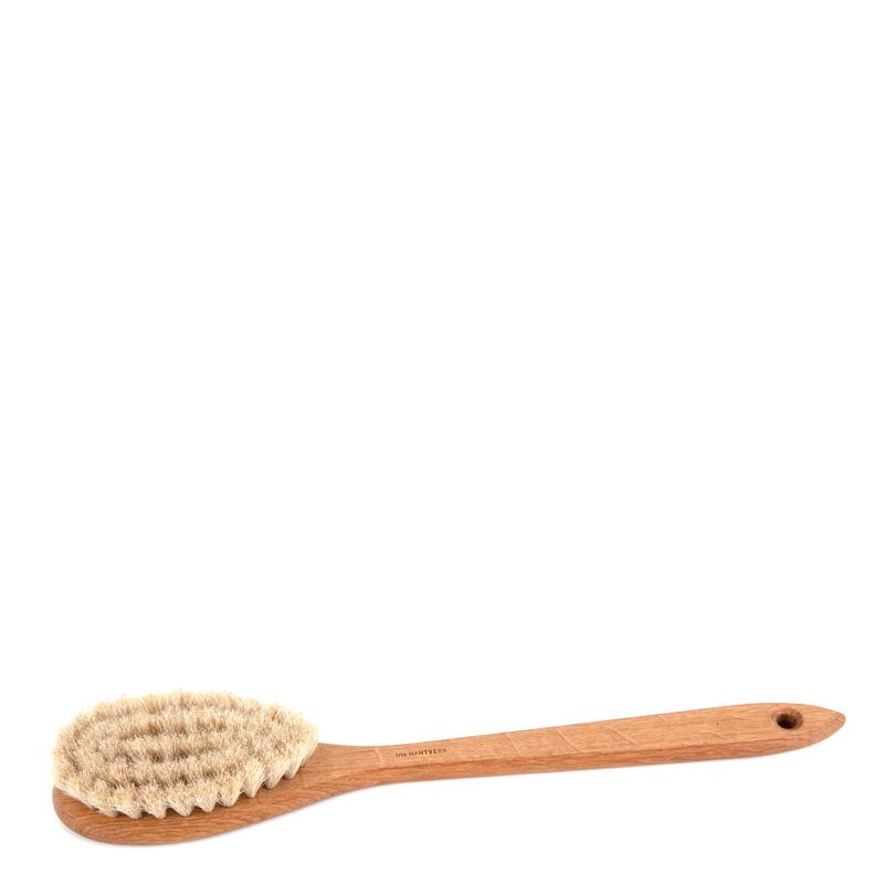 Bathing Brush with Oak Long Handle, Horsehair