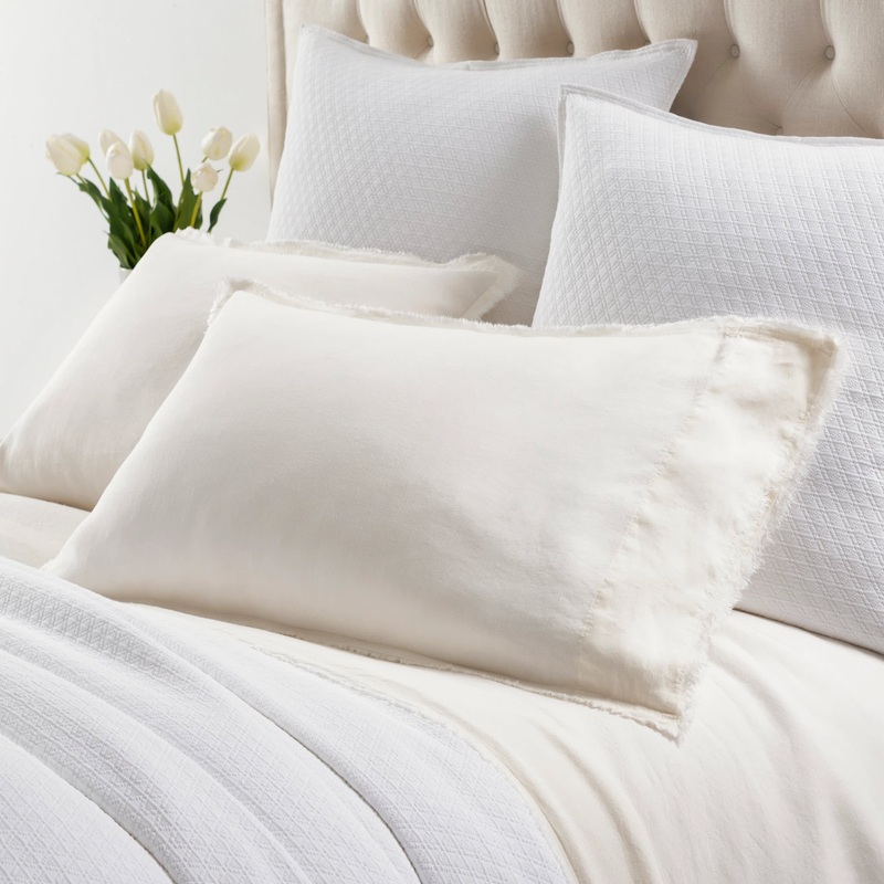 Faye Linen Sheet Set | Dove White