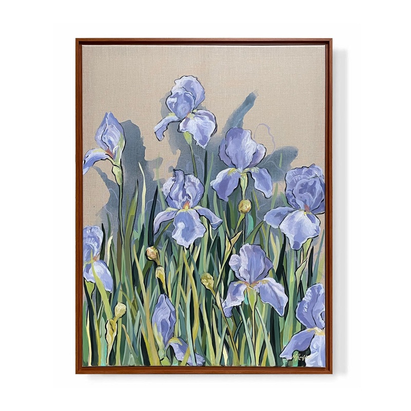 “Iris on Linen”