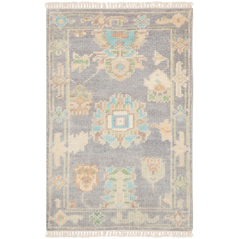 Nourison Odessa 2′ x 3′ Grey Multicolor Vintage Indoor Rug